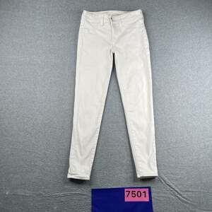 American Eagle Next Level Stretch Denim Jeans Jegging White Casual Womens Size 2